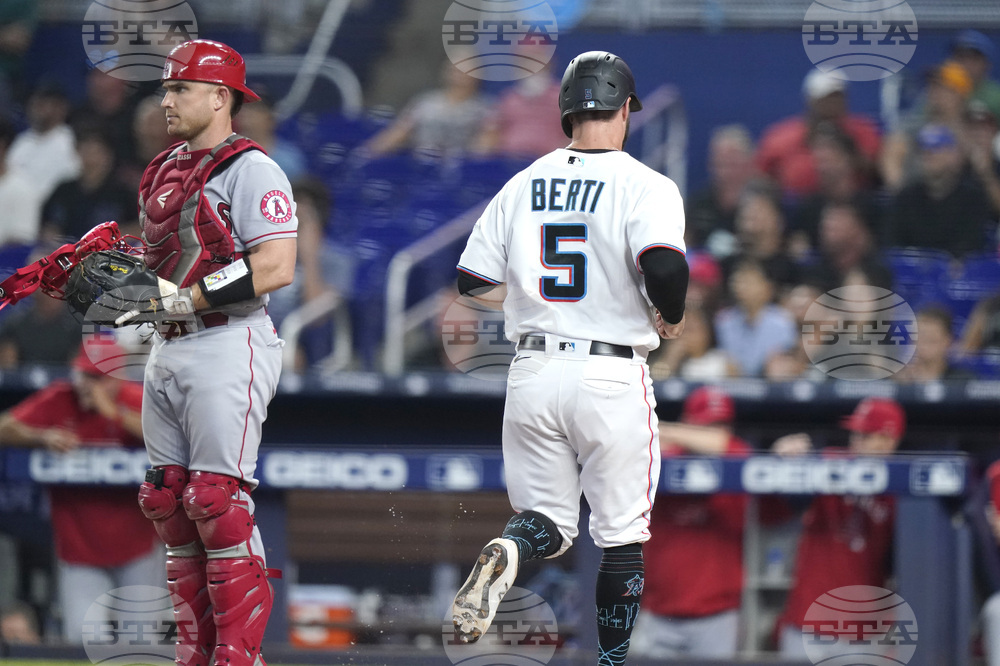 Angels Marlins Baseball
