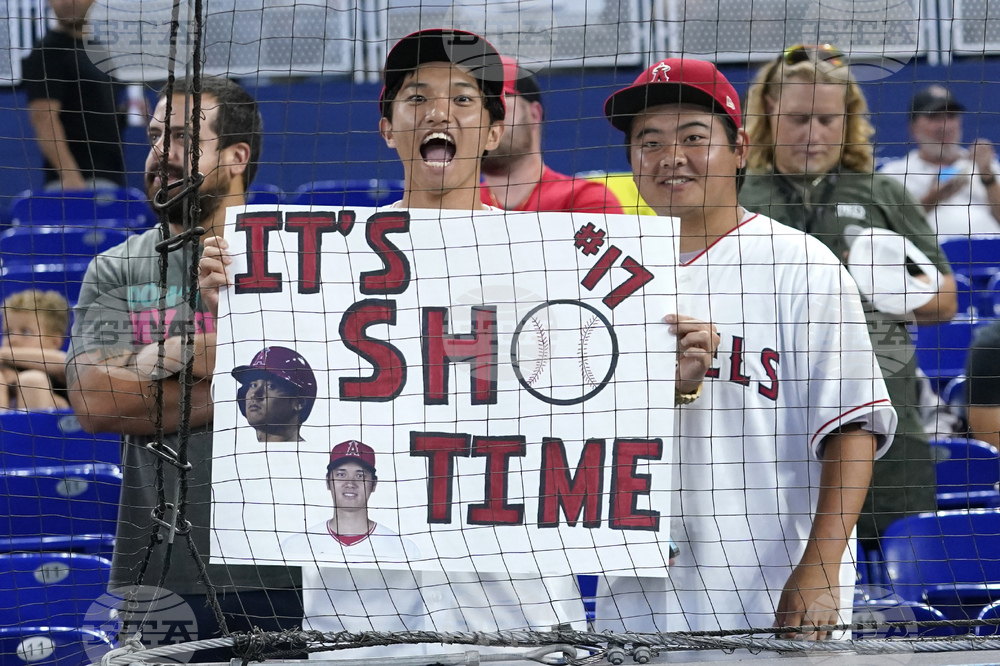 Angels Marlins Baseball
