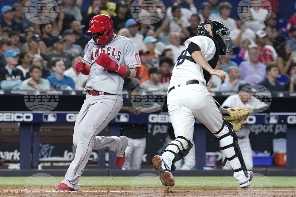 Angels Marlins Baseball