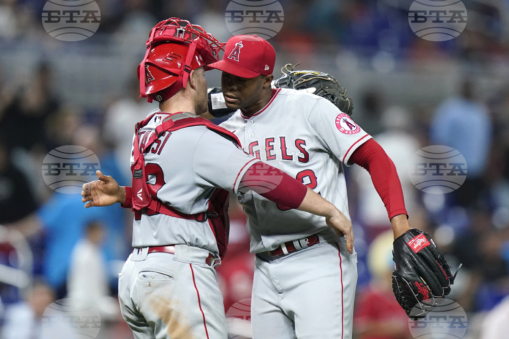 Angels Marlins Baseball