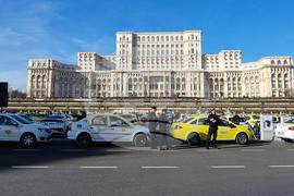 Румъния - таксиметрови шофьри - протест