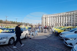 Румъния - таксиметрови шофьри - протест