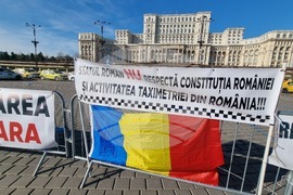 Румъния - таксиметрови шофьри - протест