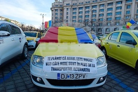 Румъния - таксиметрови шофьри - протест