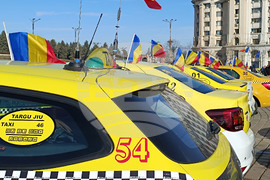 Румъния - таксиметрови шофьри - протест