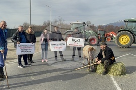 Село Дунавци - животновъди и земеделци - протест