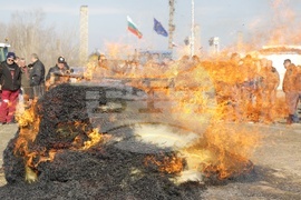 Дунав мост - земеделци - протест
