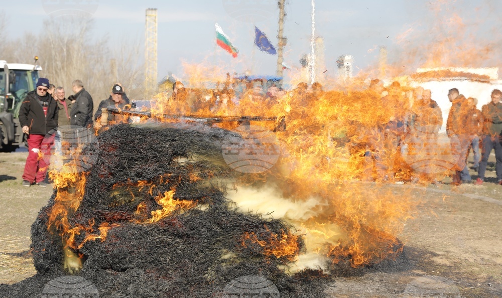 Дунав мост - земеделци - протест