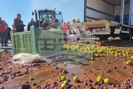 Село Труд - земеделски производители - протест