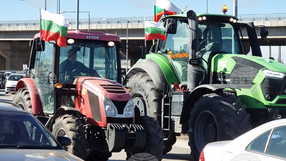 Перник - земеделци - пътен възел "Даскалово" - протест