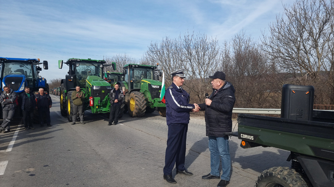 Земеделски производители в Разград благодариха на полицията за коректното отношение към протестните им действия