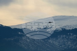 Хеликоптер - спешен полет с пострадал ски състезател от Банско до София