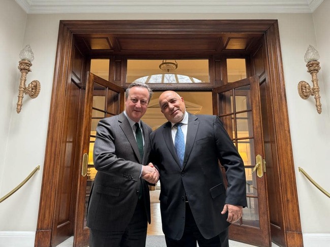 GERB Leader Borissov, UK Chief Diplomat Cameron Discuss Joint Options to Back Ukraine against Russian Military Aggression