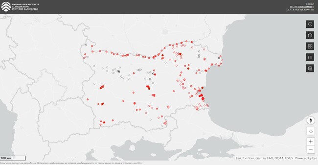 НИНКН: Атласът на недвижимото културно наследство на България е онлайн от днес