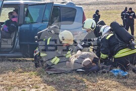 Село Мухово - Пактическо учение на тема „Действия при пътнотранспортно произшествие
