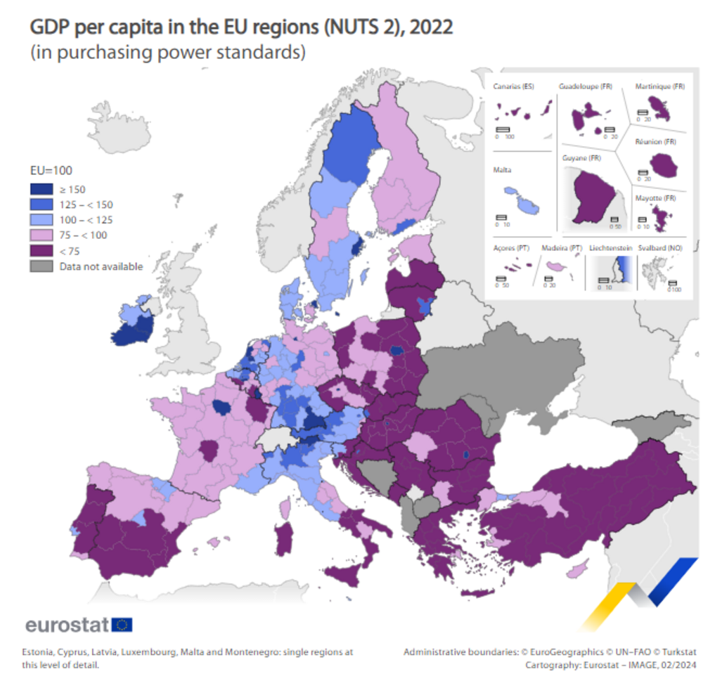 Real GDP Grows in Most EU Regions in 2022; Bulgarian Regions at Bottom of Ranking
