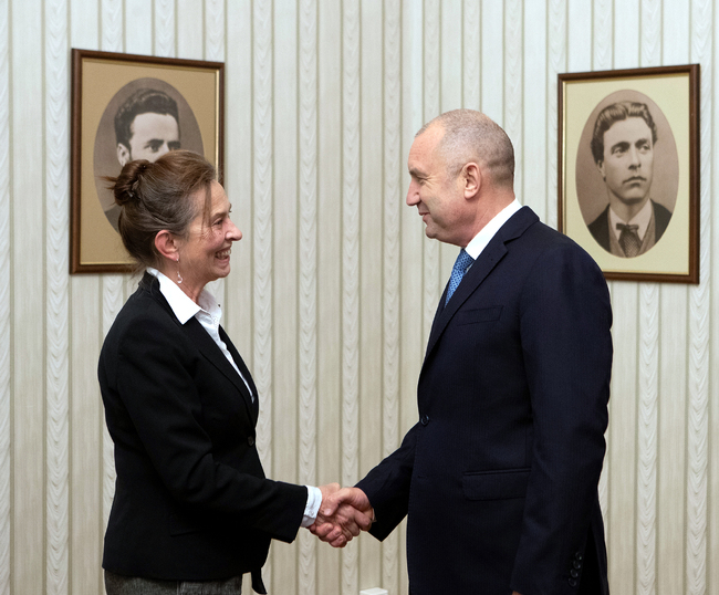 Президентът Румен Радев се срещна с посланика на Германия Ирене Планк