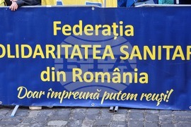 Румъния - протест - лекари - медицински сестри