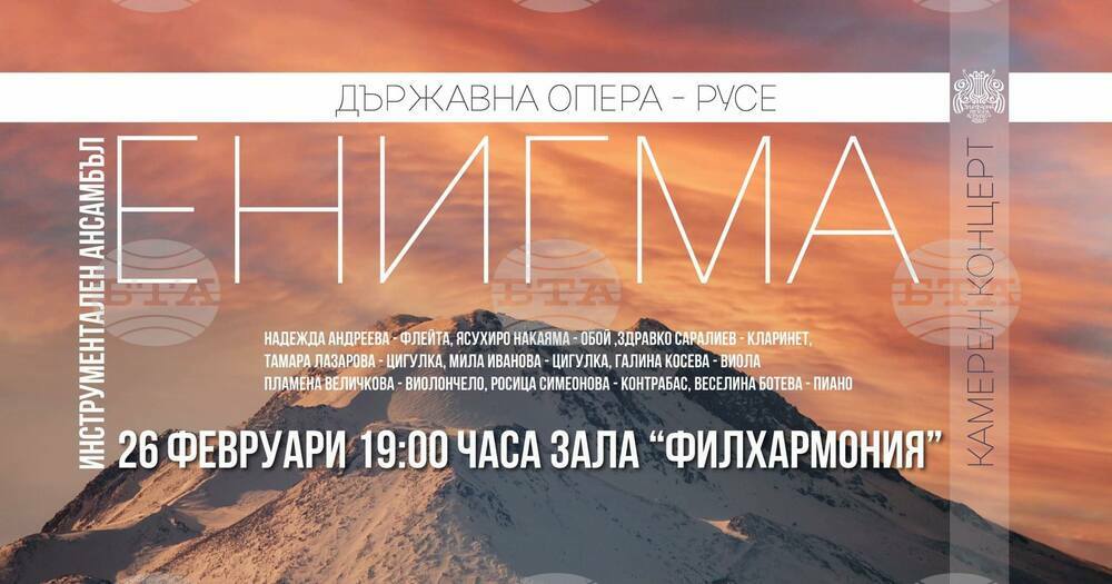 Инструментален ансамбъл "Енигма" представя концерт в Русе