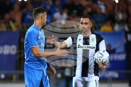 Футбол - Лигата на конференциите - Левски - ПАОК Солун. На снимката: Патрик-Габриел Галчев