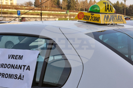 Румъния - протест - таксиметрови шофьори