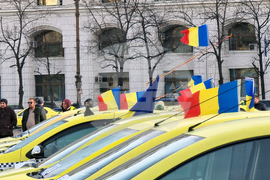 Румъния - протест - таксиметрови шофьори