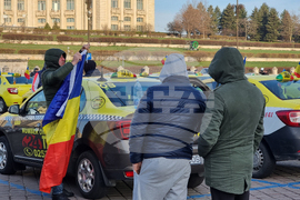 Румъния - протест - таксиметрови шофьори