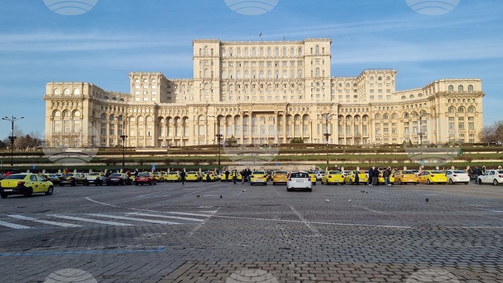 Румъния - протест - таксиметрови шофьори