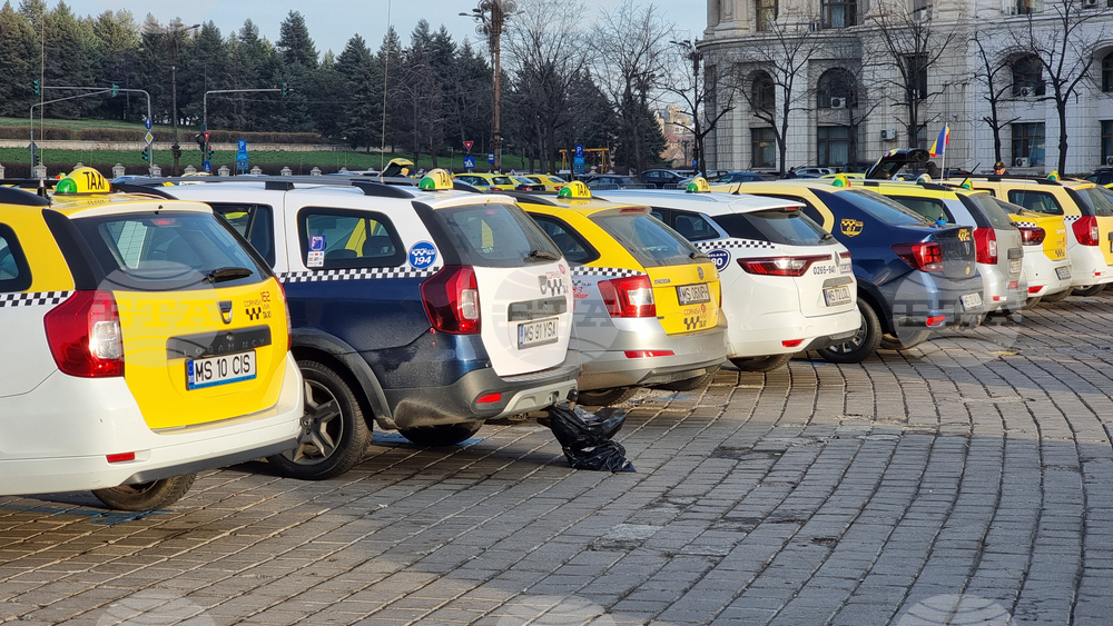 Румъния - протест - таксиметрови шофьори