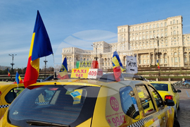 Румъния - протест - таксиметрови шофьори