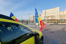 Румъния - протест - таксиметрови шофьори