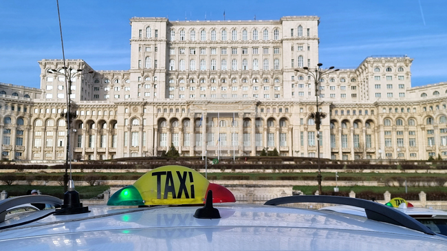 Румъния - протест - таксиметрови шофьори