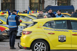 Румъния - протест - таксиметрови шофьори