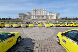 Румъния - протест - таксиметрови шофьори