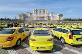 Румъния - протест - таксиметрови шофьори