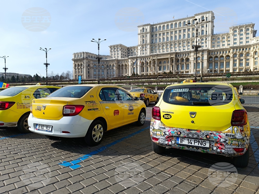 Румъния - протест - таксиметрови шофьори