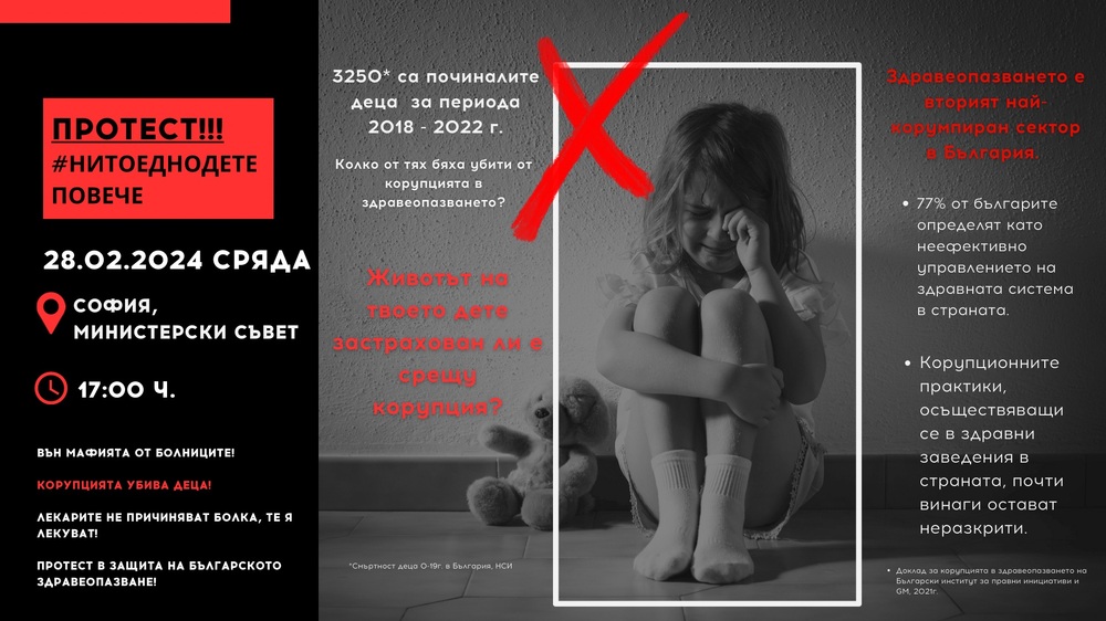 Фондация „Даная“: Втори протест “Вън мафията от здравеопазването!”