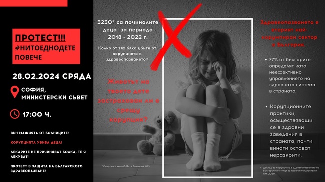 Фондация „Даная“: Втори протест “Вън мафията от здравеопазването!”