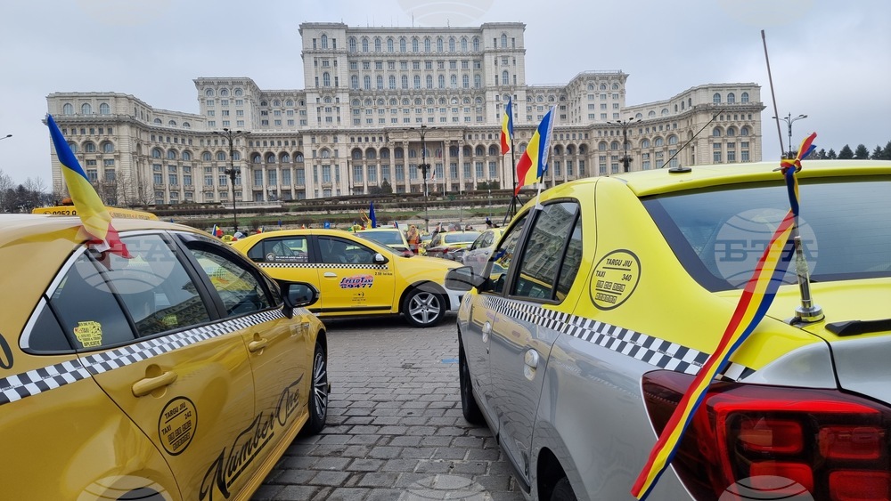 Румъния - таксиметрови шофьори - протест