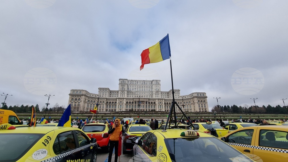 Румъния - таксиметрови шофьори - протест