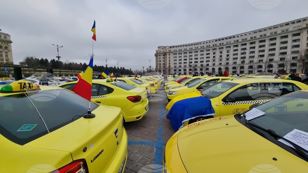 Румъния - таксиметрови шофьори - протест