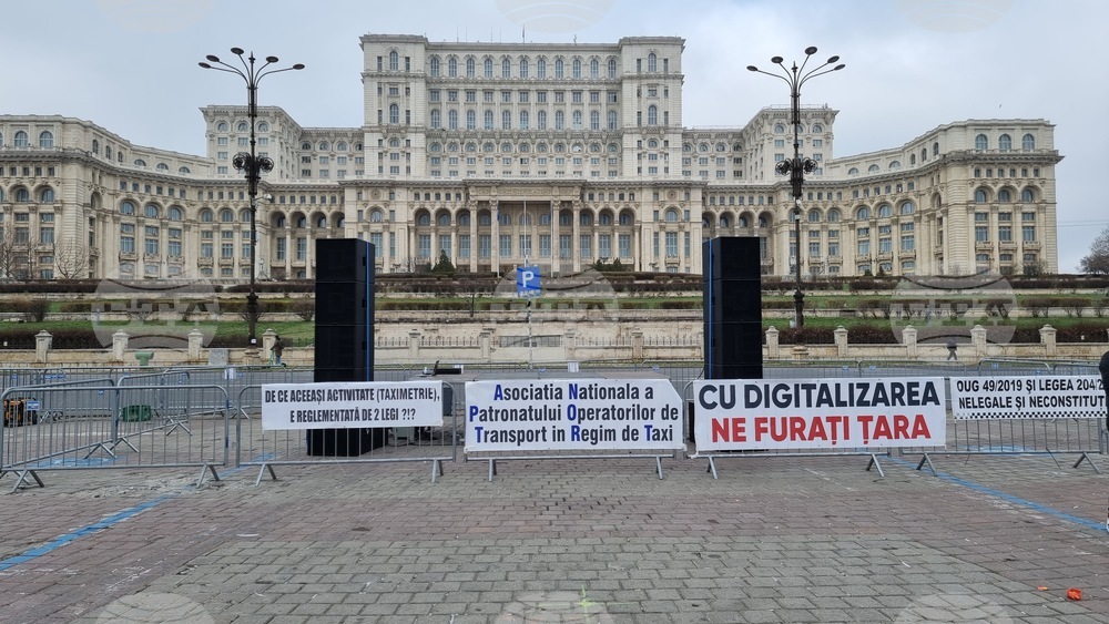 Румъния - таксиметрови шофьори - протест