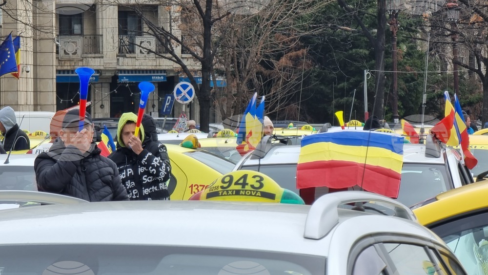 Румъния - таксиметрови шофьори - протест