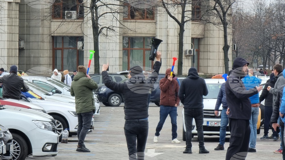 Румъния - таксиметрови шофьори - протест