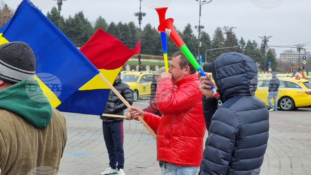 Румъния - таксиметрови шофьори - протест