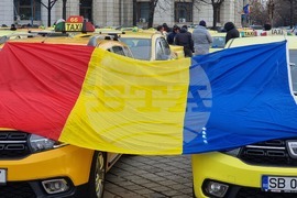 Румъния - таксиметрови шофьори - протест