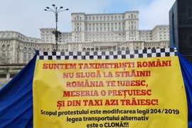 Румъния - таксиметрови шофьори - протест