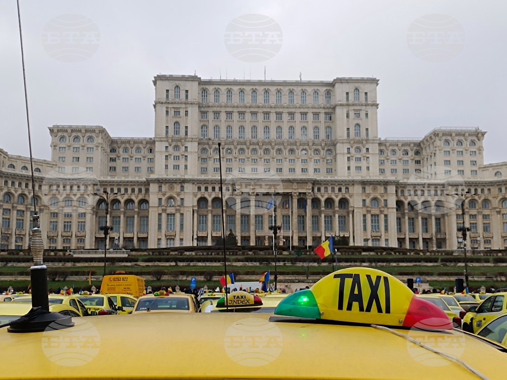 Румъния - таксиметрови шофьори - протест