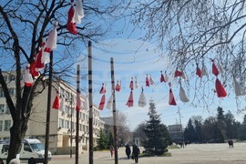 Търговище - мартенска украса - монтиране