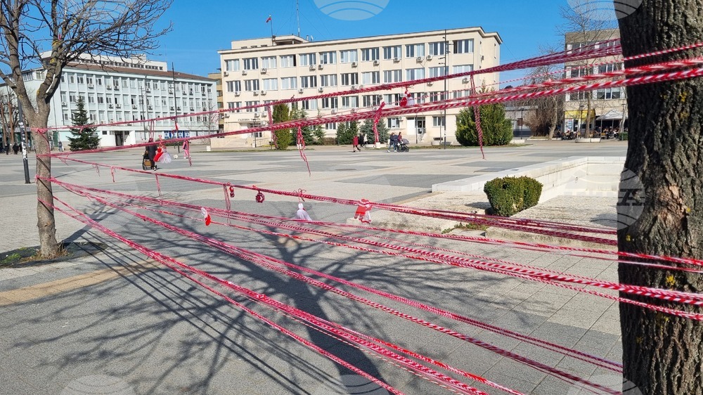 Най-дългата мартеница на читалищата от общината краси центъра на Търговище
